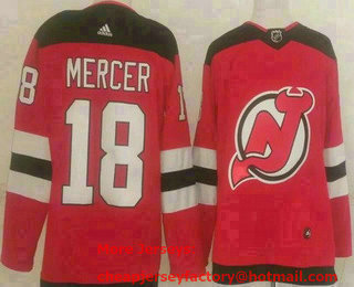 Men's New Jersey Devils #18 Dawson Mercer Red Authentic Jersey