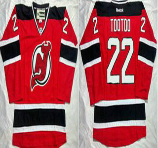 Men's New Jersey Devils #22 Jordin Tootoo Red Home Jersey