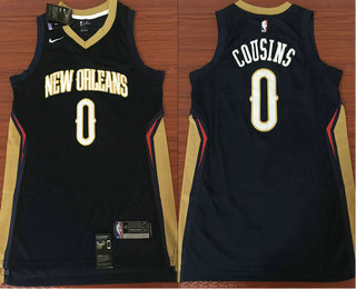 Men's New Orleans Pelicans #0 DeMarcus Cousins New Navy Blue 2017-2018 Nike Swingman Stitched NBA Jersey