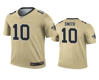 Men's New Orleans Saints #10 Tre'quan Smith Gold Inverted Legend Jersey