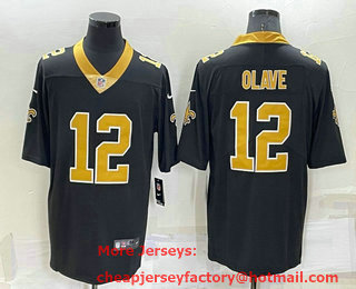 Men's New Orleans Saints #12 Chris Olave Black 2022 Vapor Untouchable Stitched NFL Nike Limited Jersey
