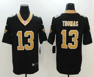 Men's New Orleans Saints #13 Michael Thomas Black 2017 Vapor Untouchable Stitched NFL Nike Limited Jersey