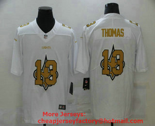 Men's New Orleans Saints #13 Michael Thomas White 2020 Shadow Logo Vapor Untouchable Stitched NFL Nike Limited Jersey