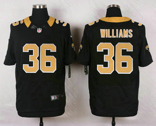 Men's New Orleans Saints #36 P.J. Williams Black Team Color NFL Nike Elite Jersey
