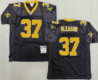 Men's New Orleans Saints #37 Steve Gleason Black 2006 Throwback Jersey