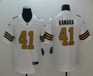 Men's New Orleans Saints #41 Alvin Kamara White 2016 Color Rush Stitched NFL Nike Limited Jersey