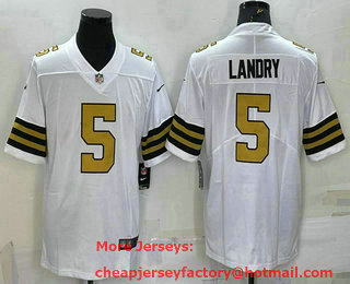 Men's New Orleans Saints #5 Jarvis Landry White 2022 Color Rush Stitched NFL Nike Limited Jersey