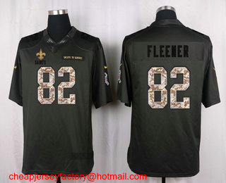 Men's New Orleans Saints #82 Coby Fleener Black Anthracite 2016 Salute To Service Stitched NFL Nike Limited Jersey