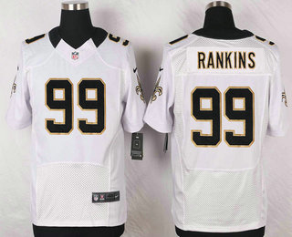 Men's New Orleans Saints #99 Sheldon Rankins White Road NFL Nike Elite Jersey
