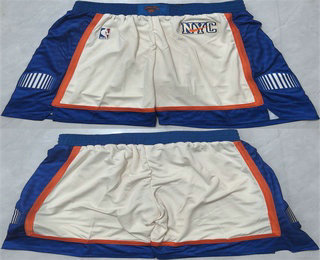 Men's New Yok Knicks Cream Swingman Shorts