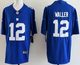 Men's New York Giants #12 Darren Waller Limited Blue Vapor Jersey