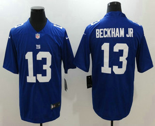 Men's New York Giants #13 Odell Beckham Jr Blue 2017 Vapor Untouchable Stitched NFL Nike Limited Jersey