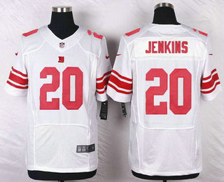 Men's New York Giants #20 Janoris Jenkins White Road NFL Nike Elite Jersey