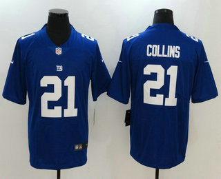 Men's New York Giants #21 Landon Collins Blue 2017 Vapor Untouchable Stitched NFL Nike Limited Jersey