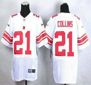Men's New York Giants #21 Landon Collins Nike White Elite Jersey