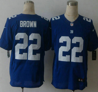 Men's New York Giants #22 Chykie Brown Nike Blue Elite Jersey