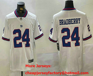 Men's New York Giants #24 James Bradberry White Color Rush Limited Stitched Jersey