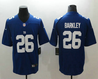 Men's New York Giants #26 Saquon Barkley Blue 2018 Vapor Untouchable Stitched NFL Nike Limited Jersey