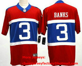 Men's New York Giants #3 Deonte Banks Limited Red Alternate Vapor Jersey