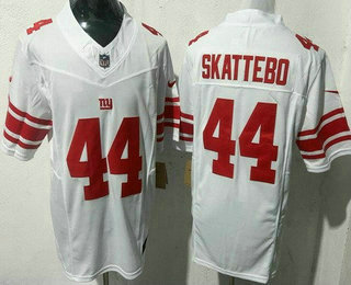 Men's New York Giants #44 Cam Skattebo Limited White FUSE Vapor Jersey