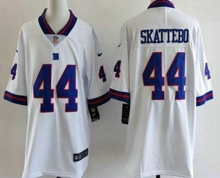 Men's New York Giants #44 Cam Skattebo Limited White Throwback Vapor Jersey