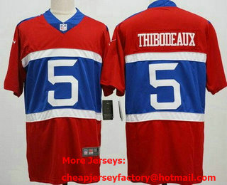 Men's New York Giants #5 Kayvon Thibodeaux Limited Red Alternate Vapor Jersey