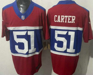 Men's New York Giants #51 Abdul Carter Limited Red Alternate FUSE Vapor Jersey