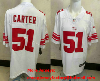 Men's New York Giants #51 Abdul Carter Limited White Vapor Jersey
