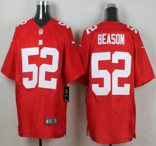 Men's New York Giants #52 Jon Beason Red Alternate NFL Nike Elite Jersey