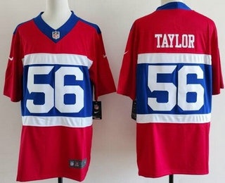 Men's New York Giants #56 Lawrence Taylor Limited Red Alternate Vapor Jersey
