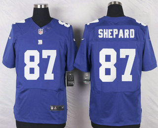 Men's New York Giants #87 Sterling Shepard Royal Blue Team Color NFL Nike Elite Jersey