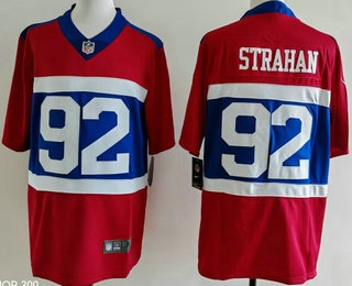 Men's New York Giants #92 Michael Strahan Limited Red Alternate Vapor Jersey