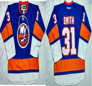 Men's New York Islanders #31 Billy Smith Baby Blue Home Jersey