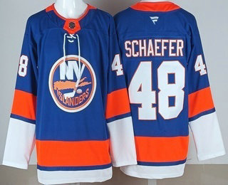 Men's New York Islanders #48 Matthew Schaefer Blue Authentic Jersey