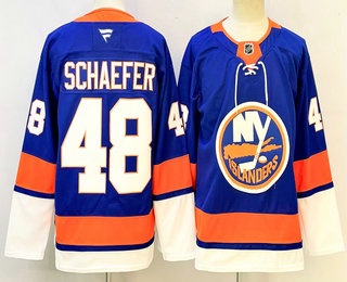 Men's New York Islanders #48 Matthew Schaefer Blue Authentic Jersey