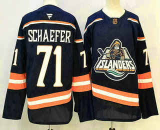 Men's New York Islanders #71 Matthew Schaefer Navy Reverse Retro Authentic Jersey