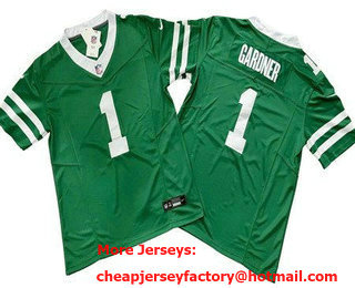 Men's New York Jets #1 Sauce Gardner Limited Green 2024 FUSE Vapor Jersey