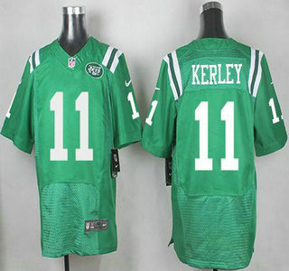 Men's New York Jets #11 Jeremy Kerley Nike Kelly Green Color Rush 2015 NFL Elite Jersey