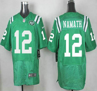 Men's New York Jets #12 Joe Namath Nike Kelly Green Color Rush 2015 NFL Elite Jersey