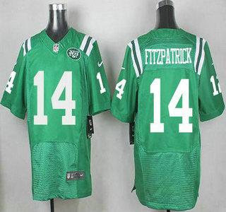 Men's New York Jets #14 Ryan Fitzpatrick Nike Kelly Green Color Rush 2015 NFL Elite Jersey