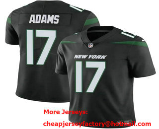 Men's New York Jets #17 Davante Adams Black 2024 Vapor Limited Stitched Jersey