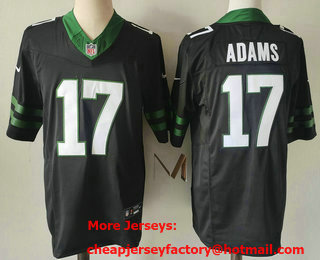 Men's New York Jets #17 Davante Adams Black Vapor FUSE Limited Stitched Jersey