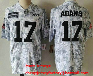 Men's New York Jets #17 Davante Adams Limited Arctic Camo 2024 Salute to Service Jersey