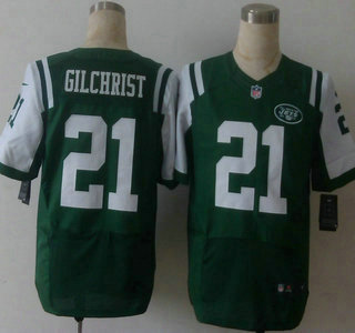 Men's New York Jets #21 Marcus Gilchrist Nike Green Elite Jersey