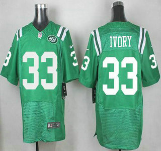 Men's New York Jets #33 Chris Ivory Nike Kelly Green Color Rush 2015 NFL Elite Jersey