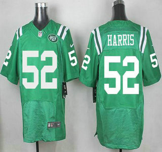 Men's New York Jets #52 David Harris Nike Kelly Green Color Rush 2015 NFL Elite Jersey