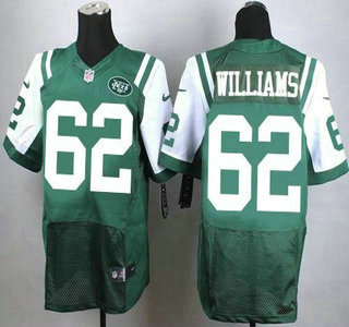 Men's New York Jets #62 Leonard Williams Green Team Color NFL Nike Elite Jersey
