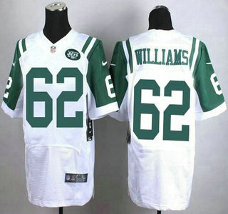 Men's New York Jets #62 Leonard Williams White Road NFL Nike Elite Jersey