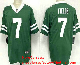 Men's New York Jets #7 Justin Fields Limited Green Vapor Jersey