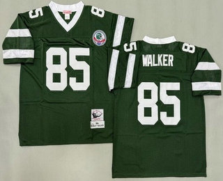 Men's New York Jets #85 Wesley Walker Green 1984 Throwback Jersey